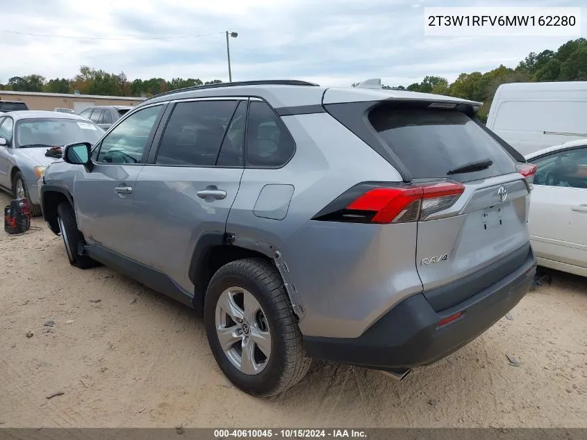 2021 Toyota Rav4 Xle VIN: 2T3W1RFV6MW162280 Lot: 40610045