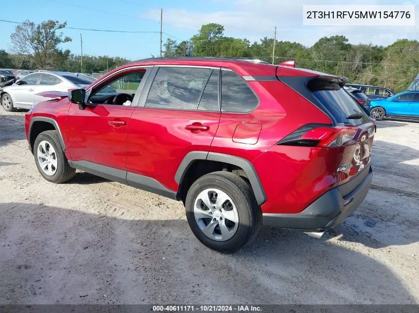 2021 Toyota Rav4 Le VIN: 2T3H1RFV5MW154776 Lot: 40611171