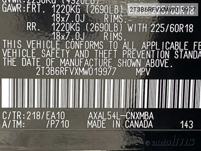 2021 Toyota Rav4 Hybrid Xle Premium VIN: 2T3B6RFVXMW019977 Lot: 40613875