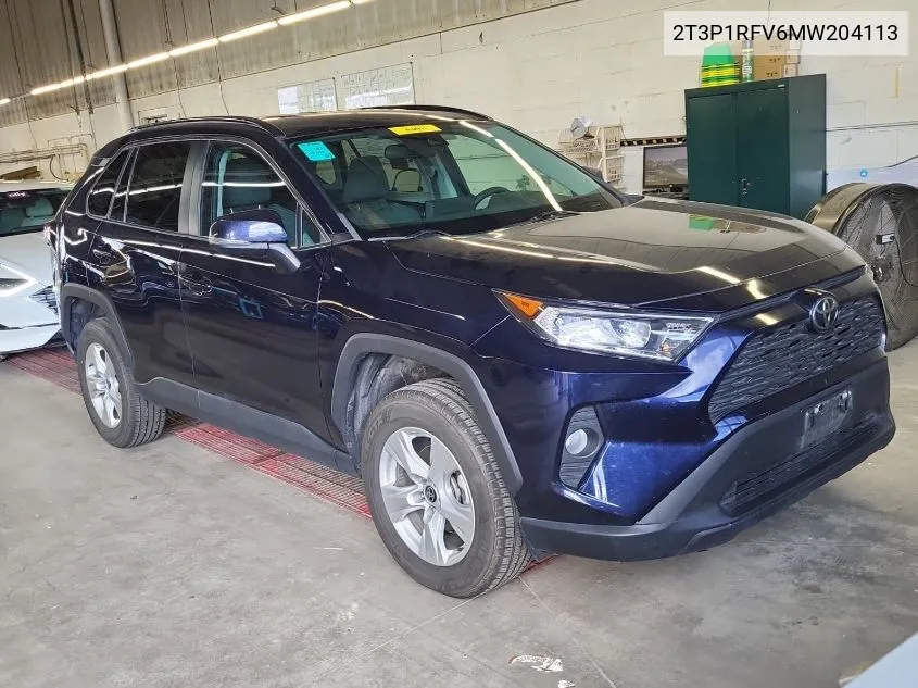 2021 Toyota Rav4 Xle VIN: 2T3P1RFV6MW204113 Lot: 40613891