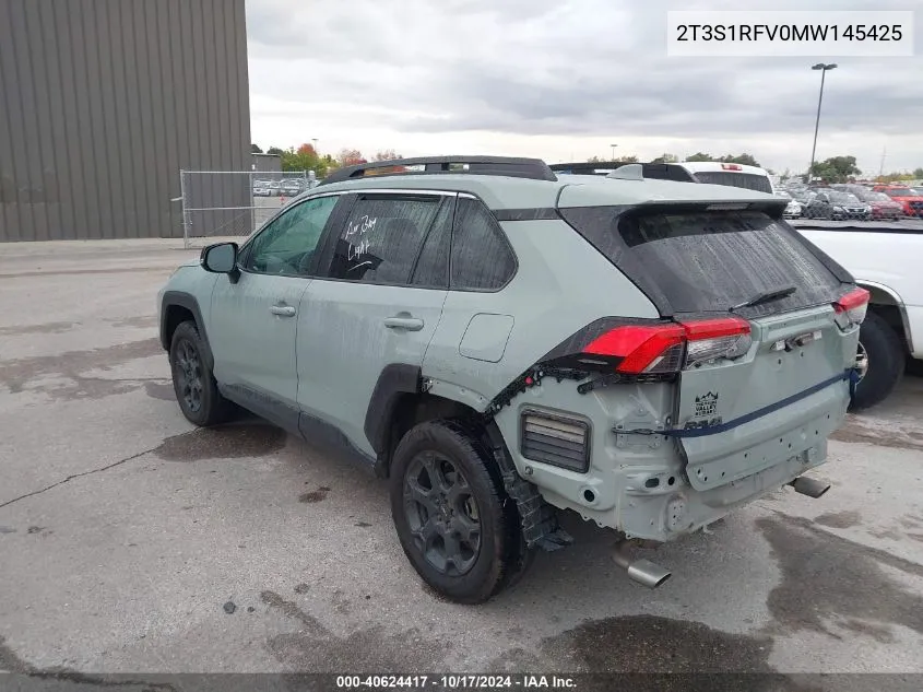 2021 Toyota Rav4 Trd Off-Road VIN: 2T3S1RFV0MW145425 Lot: 40624417