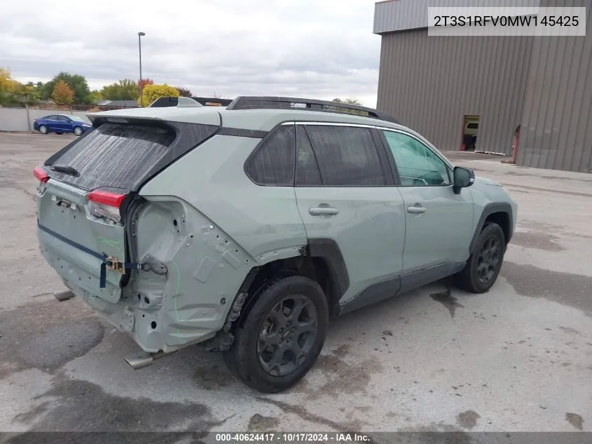 2021 Toyota Rav4 Trd Off-Road VIN: 2T3S1RFV0MW145425 Lot: 40624417