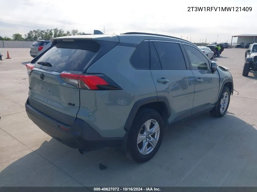 2021 Toyota Rav4 Xle VIN: 2T3W1RFV1MW121409 Lot: 40627072