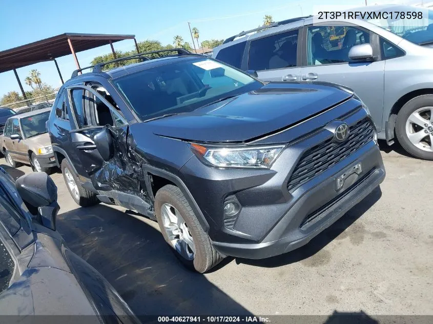 2021 Toyota Rav4 Xle VIN: 2T3P1RFVXMC178598 Lot: 40627941