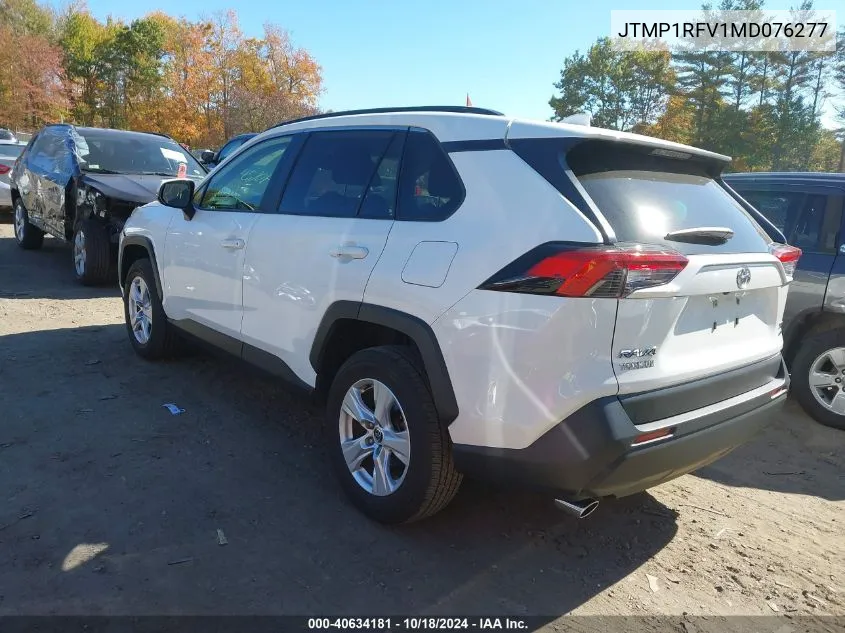 2021 Toyota Rav4 Xle VIN: JTMP1RFV1MD076277 Lot: 40634181