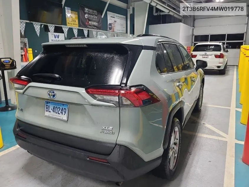 2021 Toyota Rav4 Hybrid Xle Premium VIN: 2T3B6RFV4MW019778 Lot: 40637580