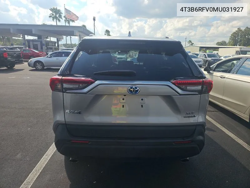 2021 Toyota Rav4 Hybrid Xle Premium VIN: 4T3B6RFV0MU031927 Lot: 40639061