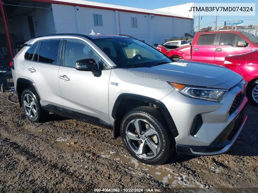 2021 Toyota Rav4 Prime Se VIN: JTMAB3FV7MD074324 Lot: 40643862