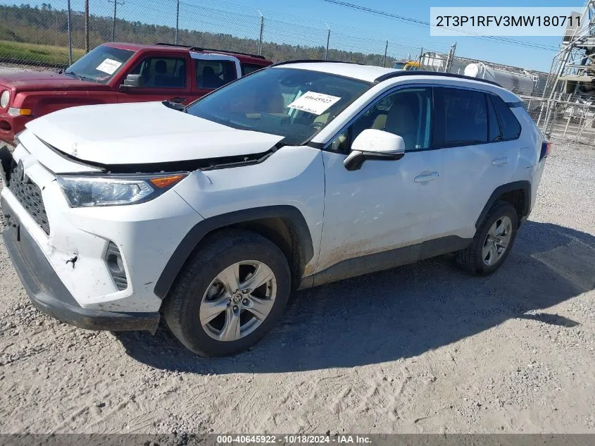 2021 Toyota Rav4 Xle VIN: 2T3P1RFV3MW180711 Lot: 40645922