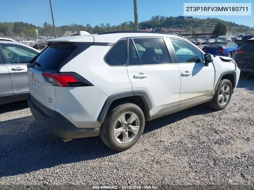 2021 Toyota Rav4 Xle VIN: 2T3P1RFV3MW180711 Lot: 40645922