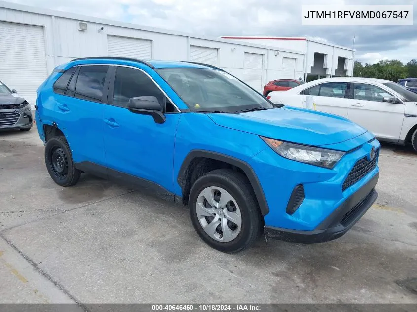 2021 Toyota Rav4 Le VIN: JTMH1RFV8MD067547 Lot: 40646460