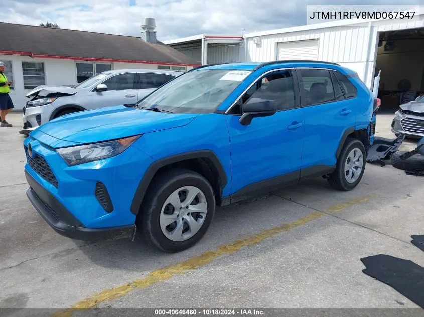 2021 Toyota Rav4 Le VIN: JTMH1RFV8MD067547 Lot: 40646460