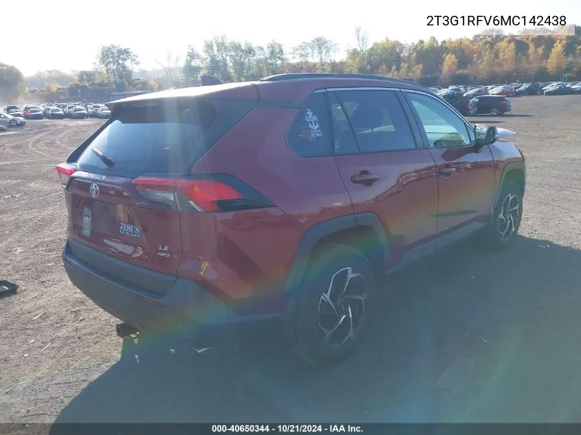 2021 Toyota Rav4 Le VIN: 2T3G1RFV6MC142438 Lot: 40650344