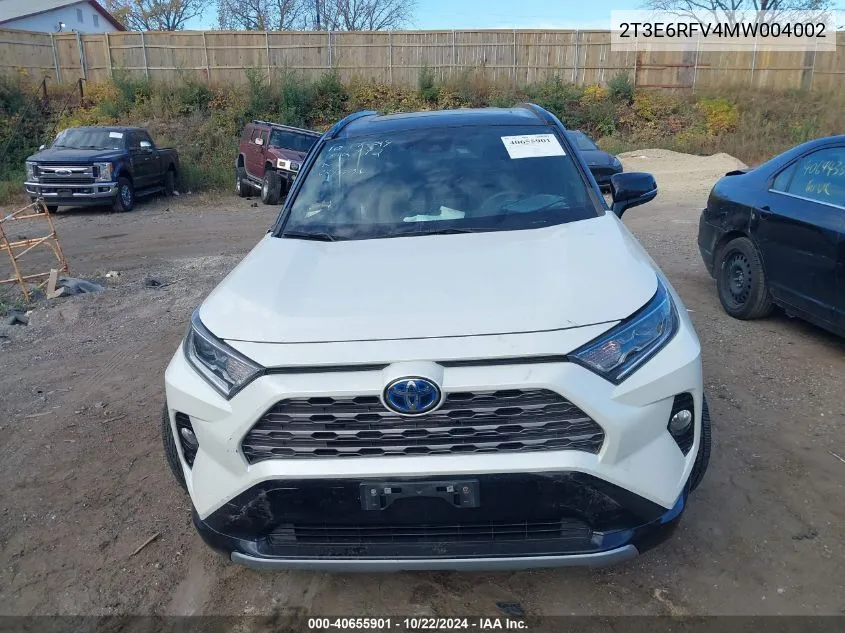 2021 Toyota Rav4 Hybrid Xse VIN: 2T3E6RFV4MW004002 Lot: 40655901