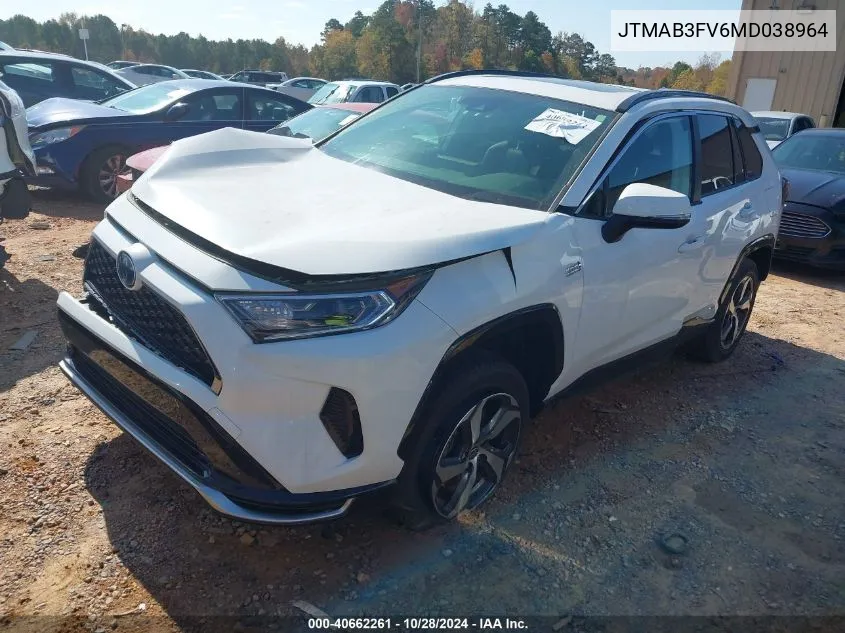 2021 Toyota Rav4 Prime Se VIN: JTMAB3FV6MD038964 Lot: 40662261