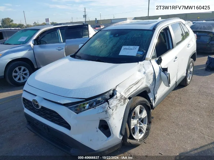 2021 Toyota Rav4 Xle VIN: 2T3W1RFV7MW160425 Lot: 40666637