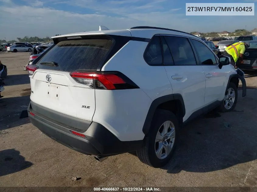 2021 Toyota Rav4 Xle VIN: 2T3W1RFV7MW160425 Lot: 40666637