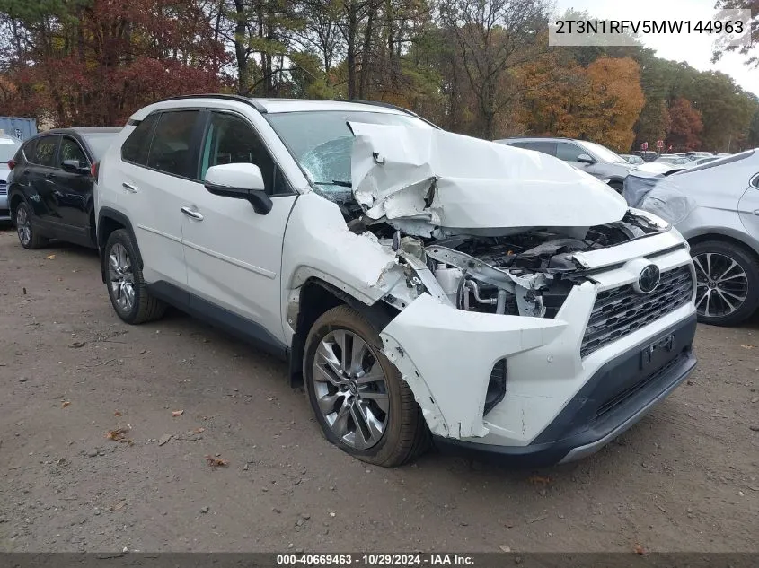 2021 Toyota Rav4 Limited VIN: 2T3N1RFV5MW144963 Lot: 40669463