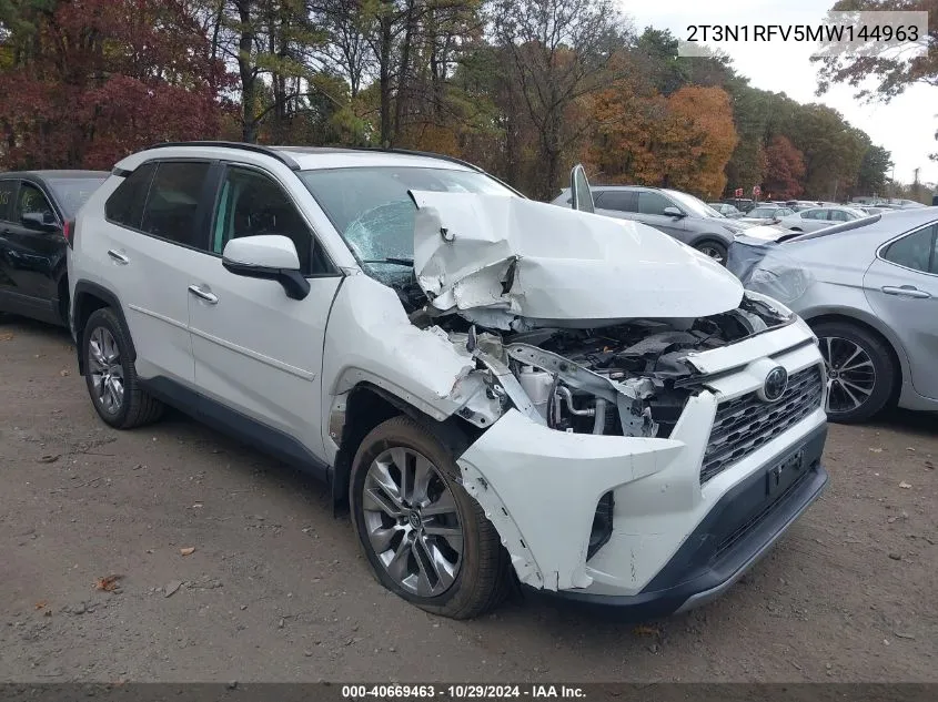 2021 Toyota Rav4 Limited VIN: 2T3N1RFV5MW144963 Lot: 40669463