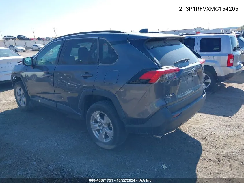 2021 Toyota Rav4 Xle VIN: 2T3P1RFVXMC154205 Lot: 40671751