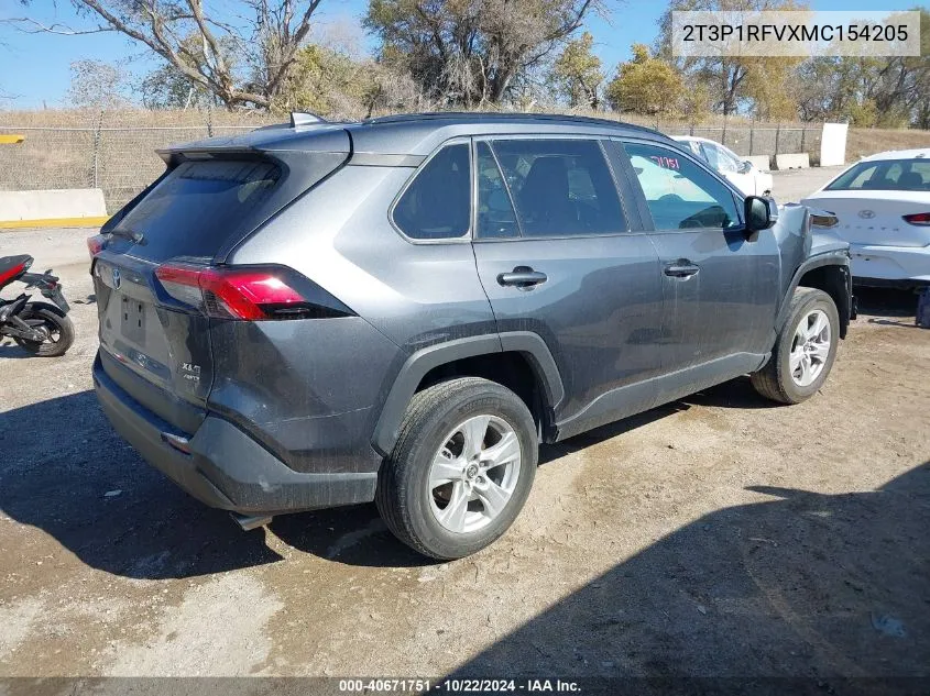 2021 Toyota Rav4 Xle VIN: 2T3P1RFVXMC154205 Lot: 40671751