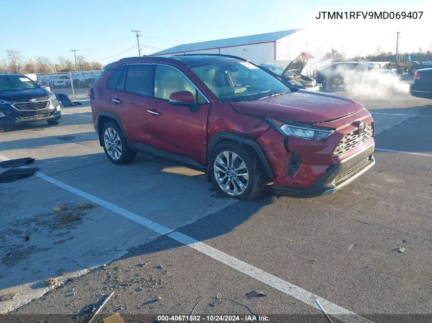 2021 Toyota Rav4 Limited VIN: JTMN1RFV9MD069407 Lot: 40671882