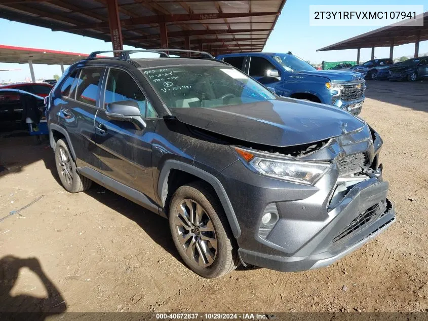 2021 Toyota Rav4 Limited VIN: 2T3Y1RFVXMC107941 Lot: 40672837