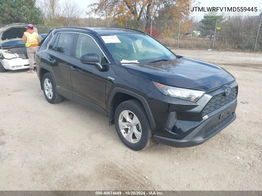 2021 Toyota Rav4 Hybrid Le VIN: JTMLWRFV1MD559445 Lot: 40674689