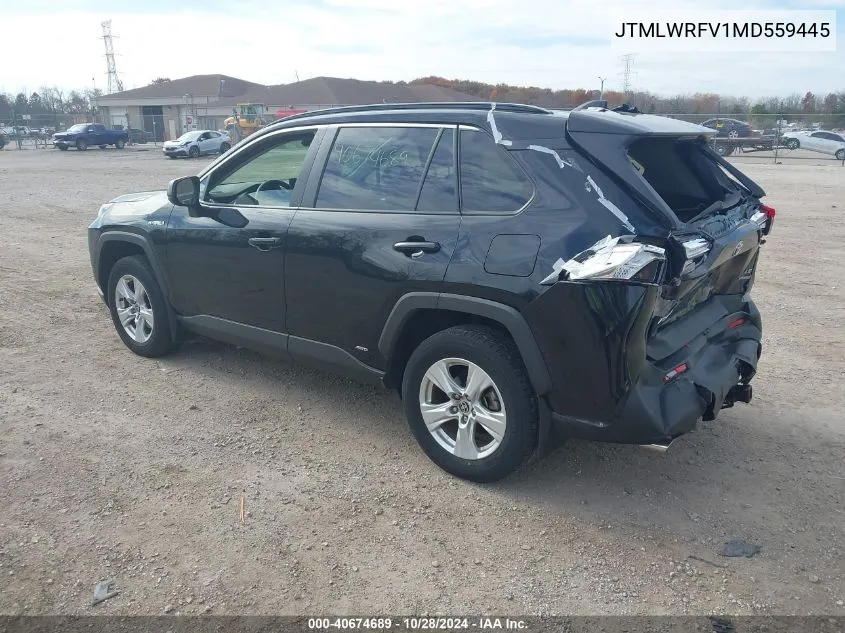 JTMLWRFV1MD559445 2021 Toyota Rav4 Hybrid Le