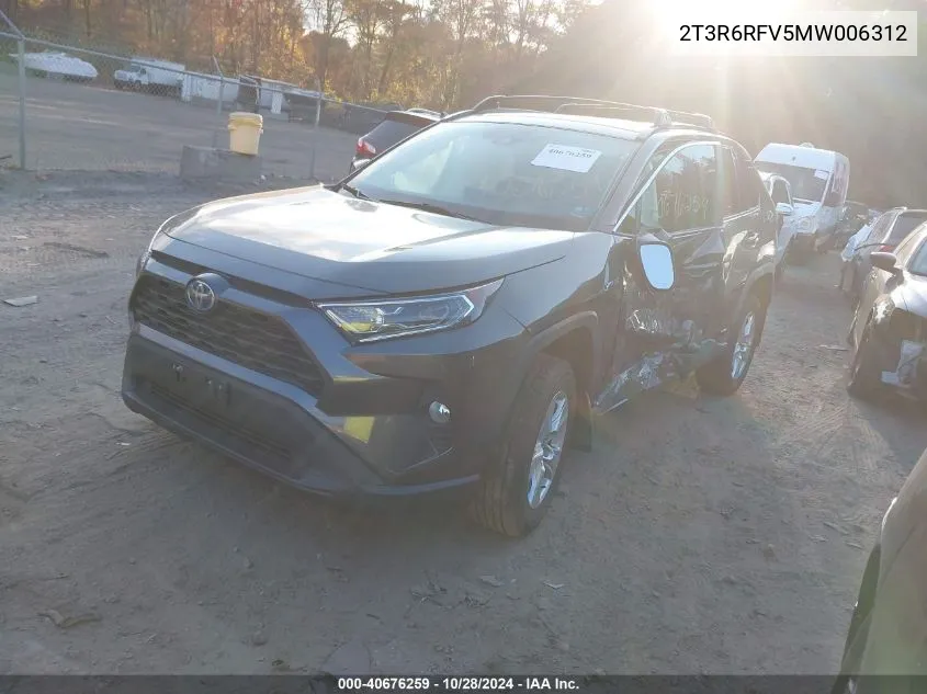 2021 Toyota Rav4 Hybrid Xle VIN: 2T3R6RFV5MW006312 Lot: 40676259