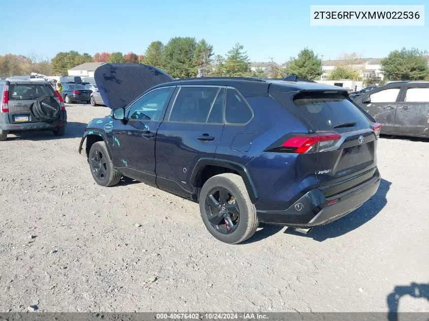 2021 Toyota Rav4 Hybrid Xse VIN: 2T3E6RFVXMW022536 Lot: 40676402