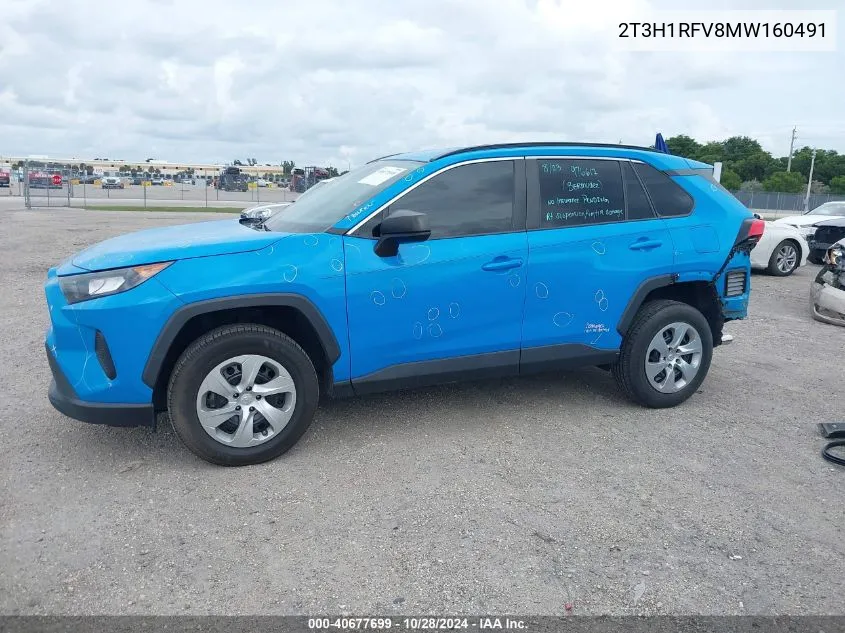 2021 Toyota Rav4 Le VIN: 2T3H1RFV8MW160491 Lot: 40677699