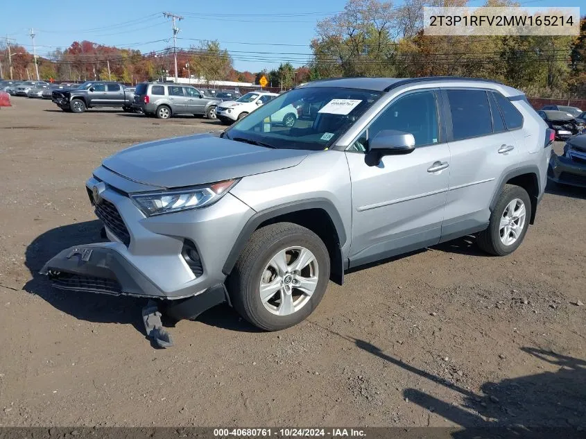 2021 Toyota Rav4 Xle VIN: 2T3P1RFV2MW165214 Lot: 40680761