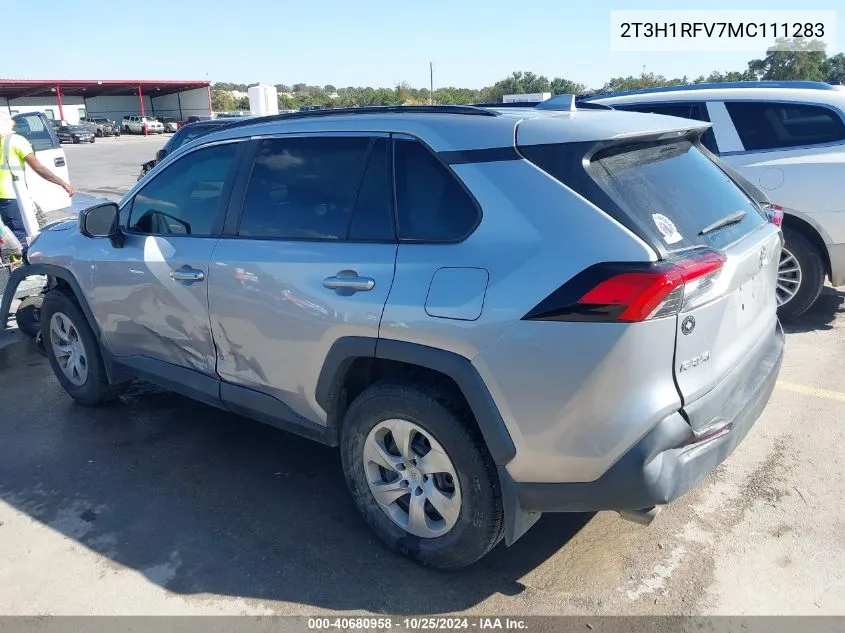 2021 Toyota Rav4 Le VIN: 2T3H1RFV7MC111283 Lot: 40680958