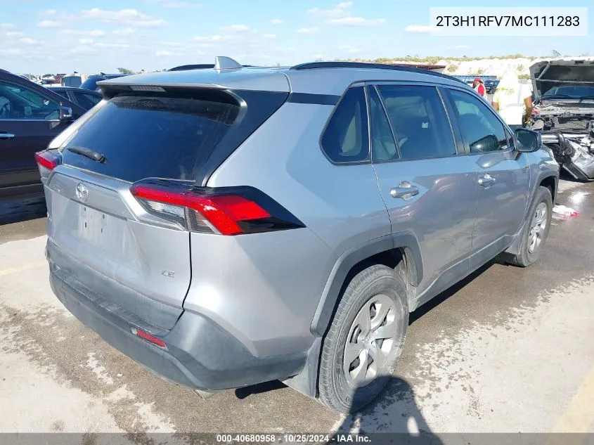 2021 Toyota Rav4 Le VIN: 2T3H1RFV7MC111283 Lot: 40680958