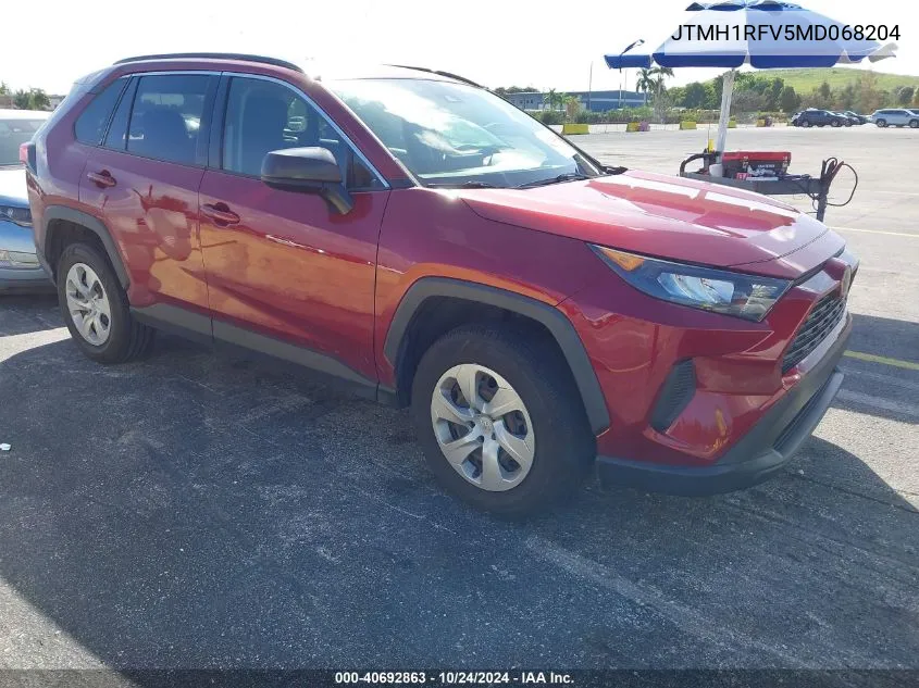 2021 Toyota Rav4 Le VIN: JTMH1RFV5MD068204 Lot: 40692863