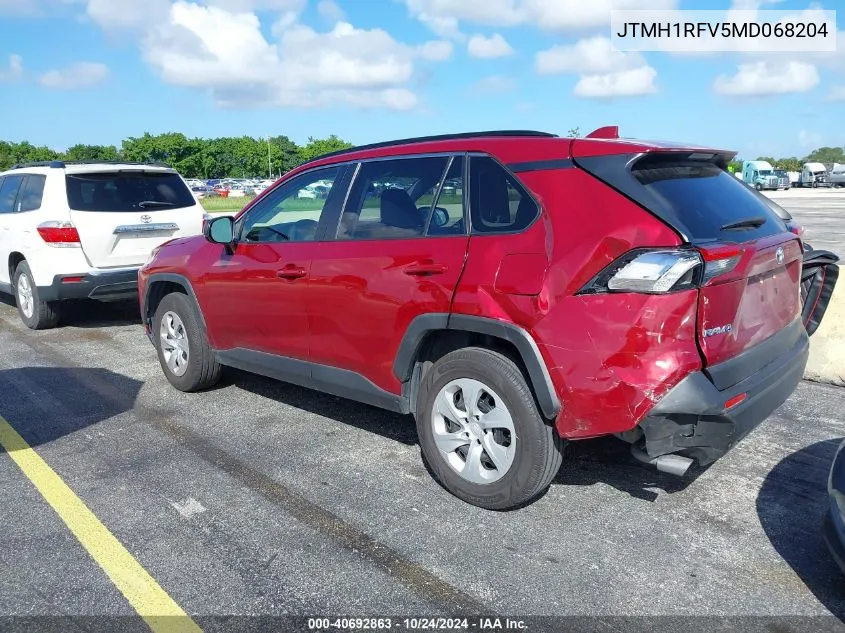 2021 Toyota Rav4 Le VIN: JTMH1RFV5MD068204 Lot: 40692863