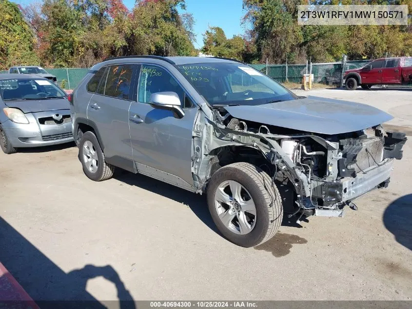 2021 Toyota Rav4 Xle VIN: 2T3W1RFV1MW150571 Lot: 40694300