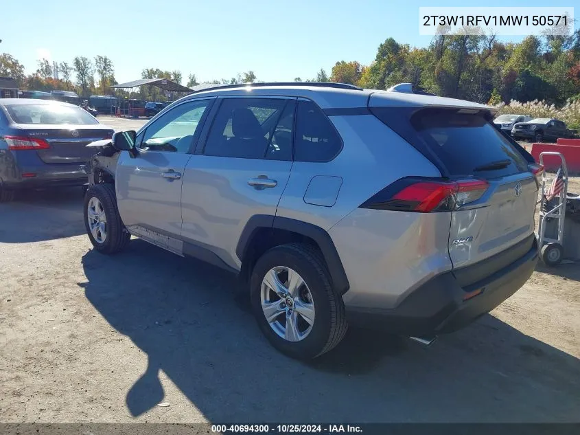 2021 Toyota Rav4 Xle VIN: 2T3W1RFV1MW150571 Lot: 40694300