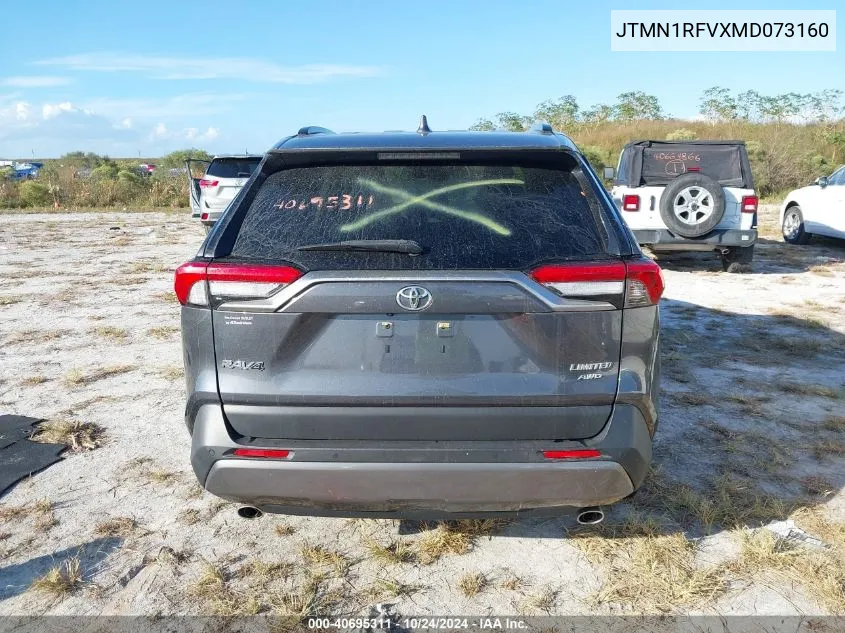 2021 Toyota Rav4 Limited VIN: JTMN1RFVXMD073160 Lot: 40695311