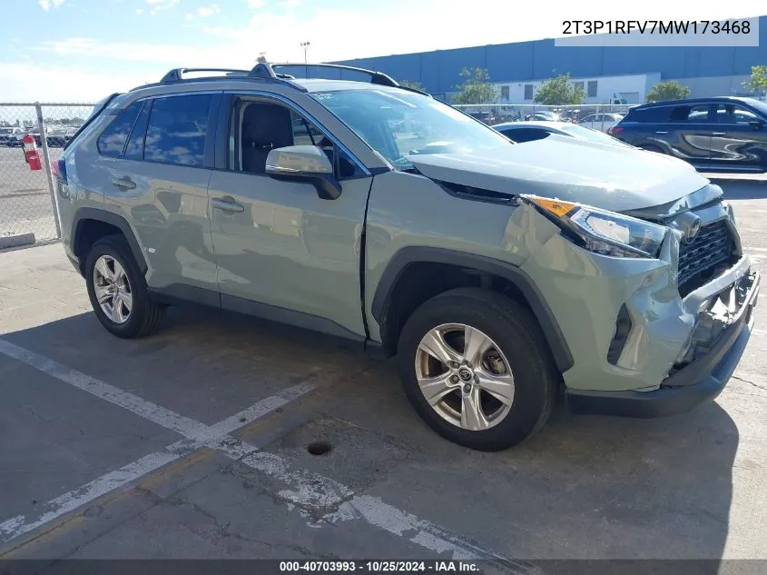 2021 Toyota Rav4 Xle VIN: 2T3P1RFV7MW173468 Lot: 40703993