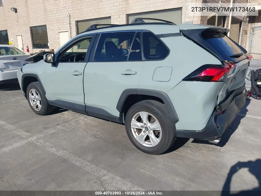 2021 Toyota Rav4 Xle VIN: 2T3P1RFV7MW173468 Lot: 40703993