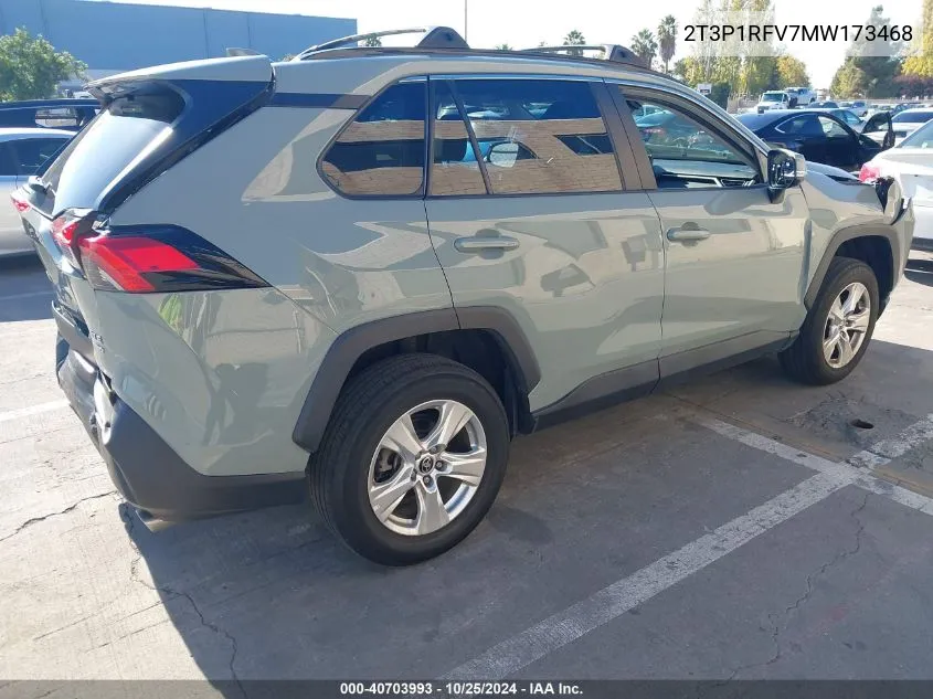 2021 Toyota Rav4 Xle VIN: 2T3P1RFV7MW173468 Lot: 40703993