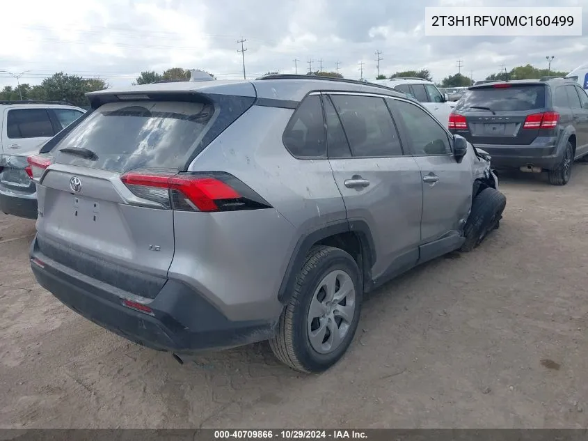 2021 Toyota Rav4 Le VIN: 2T3H1RFV0MC160499 Lot: 40709866