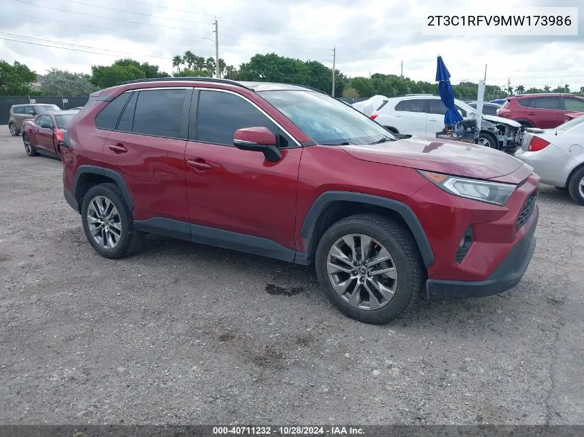 2021 Toyota Rav4 Xle Premium VIN: 2T3C1RFV9MW173986 Lot: 40711232