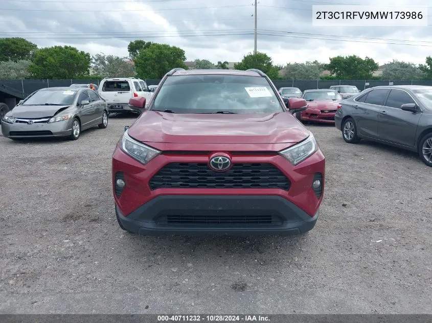 2021 Toyota Rav4 Xle Premium VIN: 2T3C1RFV9MW173986 Lot: 40711232