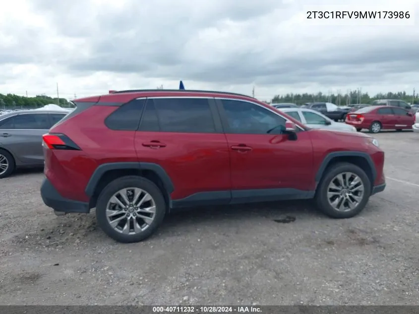 2021 Toyota Rav4 Xle Premium VIN: 2T3C1RFV9MW173986 Lot: 40711232