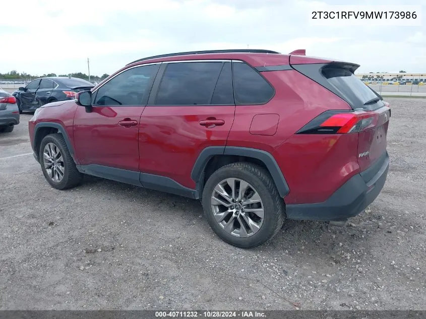 2021 Toyota Rav4 Xle Premium VIN: 2T3C1RFV9MW173986 Lot: 40711232