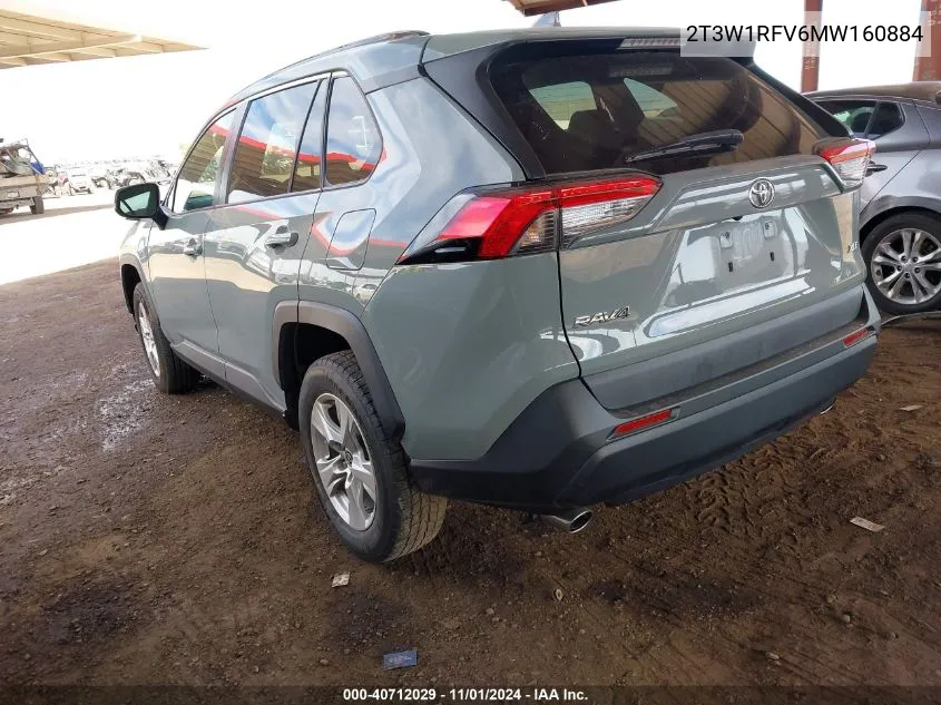 2021 Toyota Rav4 Xle VIN: 2T3W1RFV6MW160884 Lot: 40712029