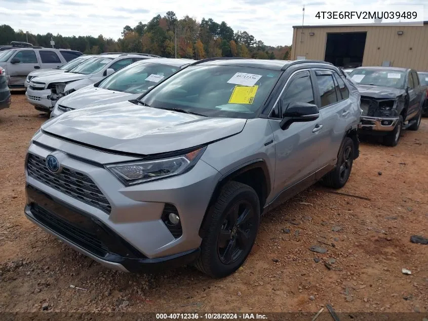 2021 Toyota Rav4 Hybrid Xse VIN: 4T3E6RFV2MU039489 Lot: 40712336